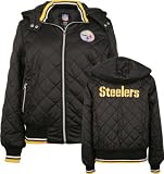Pittsburgh Steelers -Women's- Diamond Quilted Full Zip Hooded Jacket