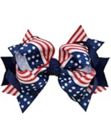 USA 4th of July 5 Inch Loopy Hair Bow By Funny Girl Designs