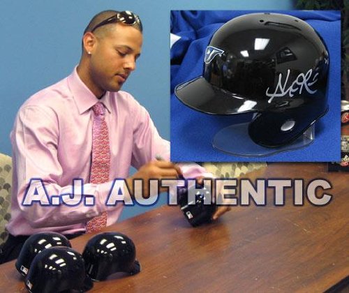 ALEX RIOS Signed TORONTO BLUE JAYS Mini Helmet - Autographed MLB Helmets and Hats