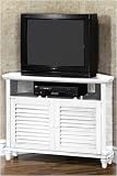 Savannah Louvered Tv Stand Corner White