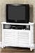Savannah Louvered Tv Stand Corner White Image