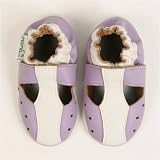 Momo Baby Soft Sole Baby Sandal Shoes - T-Strap Purple