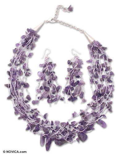 Amethyst jewelry set Extravagance 17.7 L