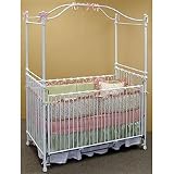 Pink Bow Canopy Iron Crib