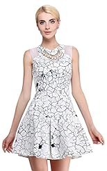 Sleeveless General Print Bubble Dress Spring 2015  Dress