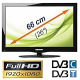 Produkt-Bild: MEDION P14058 Full-HD 1080p LED-TV 66cm 26" DVB-T + C + Kabel analog USB 3x HDMI 16:9 &deg; 5ms &deg; Vesa Standard (Wandmontge) &deg; VGA &deg; YUV/PC