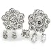 Jewelry : DIAMOND CLUSTER EARRINGS WITH DANGLE DIAMONDS (1.35 T.W)