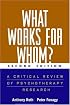 What Works for Whom?: A Critical Review of Treatments for Children and Adolescents