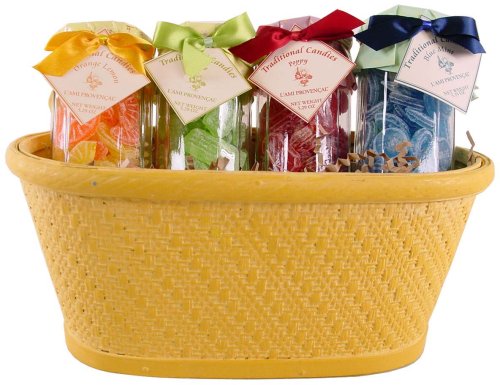 Candy Gift Basket:4 Jars of L