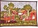 Asian Paintings Batik Art Wax on Cloth 36 x 52 inches
