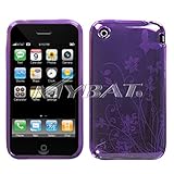 Purple Butterfly Flower Candy Skin Cover for Apple iPhone 3G & iPhone 3GS