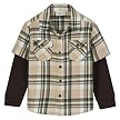 Infant Boys' Cherokee&reg; Long-sleeve 2fer Flannel Shirt - Khaki