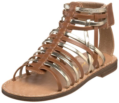 Nina Rumor Sandal (Toddler/Little Kid/Big Kid),Cognac/Gold,7 M US Toddler
