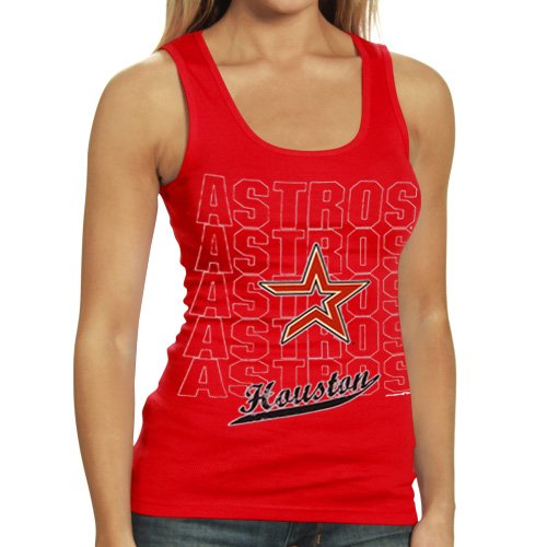 Houston Astros Ladies Red Repeater Tank Top (Large)
