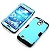 Galaxy S4 Case, Tradekmk(TM) Latest Fashion Hot Sale Hybrid Hard Soft Combo Three-in-one Durable Bumper Armor Back Case Cover Protector Compatible with Samsung Galaxy S4 i9500[+Stylus+Screen Protector+Cleaning Cloth]-(Blue+Black)