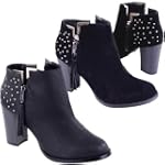 LADIES WOMENS STUDDED BACK CASUAL SHO...