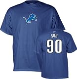 Detroit Lions Ndamukong Suh Name & Number T-Shirt Medium