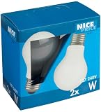 Nice Price Glühlampe 2er Pack 2x100W E27 60mm Matt