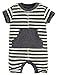 Fiream Baby Boys open buckle cotton Romper(70007TZ,9M)