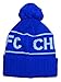 CHELSEA SOCCER CLUB OFFICIAL CUFFED POM POM BEANIE HAT