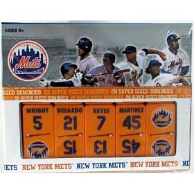 New York Mets MLB Baseball Supersized Dominoes Set New York Mets MLB Baseball Supersized Dominoes Set