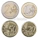 Wallmonkeys Peel and Stick Wall Decals - Large Euro Coins - Removable Graphic