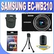Samsung EC-WB210 Digital Camera with 14 MP, 12x Optical Zoom and Touchscreen (Black) With Accessory Kit