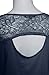 Women's V Neck Short Sleeve Lace Mesh Inset Top