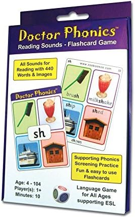 Doctor Phonics Flashcards (4 - 104 years) - 128 cards - with reading sounds and photographic images by Doctor Phonics