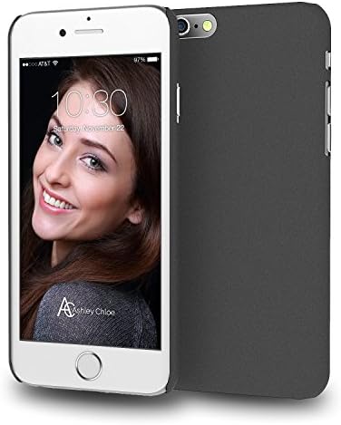 iPhone 6 / 6S Plus Case [SlimProtect] Premium Protective Case (5.5 inch). Anti-slip Feather-feel Slim Fit / Durable Soft-touch Protection Skin / Easy Grip and Hold Cover Surface - Elegant Black