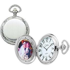 Colibri Pocket Watch Antique Design Photo Frame Engravable Wood Box PWS096009J