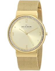 Skagen Womens SKW2129 Klassik Analog Display Analog Quartz Gold Watch