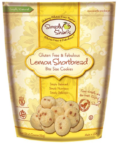 Simply Shari's Gluten-free Lemon Shortbread Cookies, 6.5-Ounce (Pack of 4)