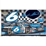  : Mark Martin #6 NASCAR 3' x 5' Premier 2-Sided Banner Flag