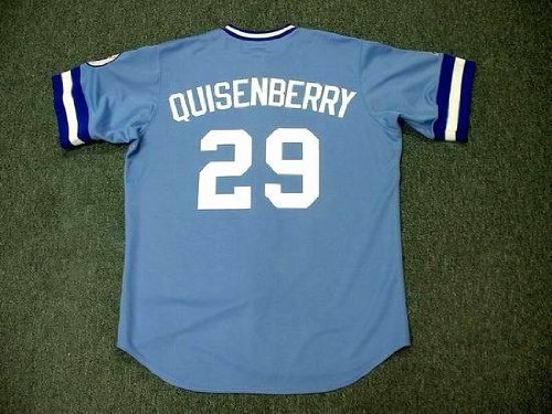 DAN QUISENBERRY Kansas City Royals 1985 Majestic Cooperstown Throwback Baseball Jersey, LARGE