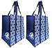 Buti Earth Bags | Reusable Grocery Shopping Bags | Premium Quality, Heavy Duty, Extra Large, Folding & Completely Wipeable! (2 Pack, Navy)