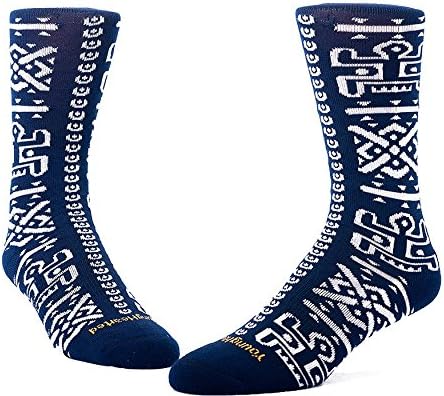 Cool Casual Socks with Tribal Print - Blue