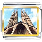 Pugster Golden Italian Charm Plated Landmark Gothic Architecture Photo