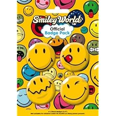 Smileys - Basic, 4 X 38mm Buttons Button Pack (15 x 10cm)
