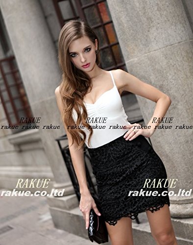 ミニスカート◆sexyボディコン/ハイウエストボタンタイトレディーススカート/美しいレース　美尻　当店限定　r532b　ブラック系