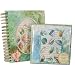 Seashells combination set: Spiral bound notebook and set of 12 Tri-Fold notecards and envelopes