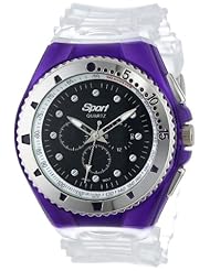 Xtreme Time Womens nwx113547pu Dark Purple Frame & Clear Rubber Watch