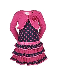 Girls Tank Cotton/Polyester/Spandex   Dress With Ruffles