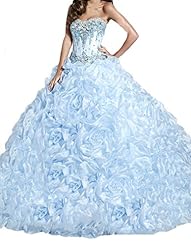 Beaded Pageant Dress/Prom Dress/Quinceanera Dress  with a Brush/Sweep Train 
