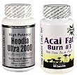 Combo ACAI Fat Burn #3 and Hoodia Ultra 2000 Diet Pill with Green Tea, Grapefruit, Apple Cider, and more for Weight Loss and 2000mg of Hoodia