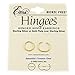 NICKEL FREE 12mm HINGED HOOP EARRINGS TOP QUALITY 2-PAIR SET, 1- GOLD OVER SILVER AND 1- STERLING SILVER