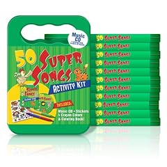 12 Pack Kids Party Favor Super Songs CD (Packaged in carrying case with Stickers, Crayons... by Countdown Kids