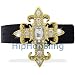Gothic Cross Iced Out Gold Hip Hop Belt Buckle