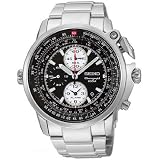 Seiko #SNAB67P1 Mens Pilot Slide Rule Bezel Chronograph Alarm Watch by Seiko