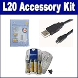 Nikon Coolpix L20 Digital Camera Accessory Kit includes: ZELCKSG Care & Cle ....